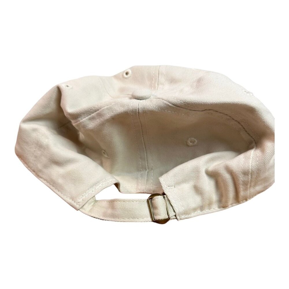 BASSMASTER Baseball Cap Hat Off White Adjustable Strap Back Fishing USA Flag New - Picture 9 of 11